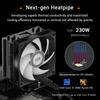 CPS CPU Cooler [RT400-ARGB-BK] 148mm Height, Narrow Fin Offset Design, Intuitive Installation [Authorized Japanese Distributor]