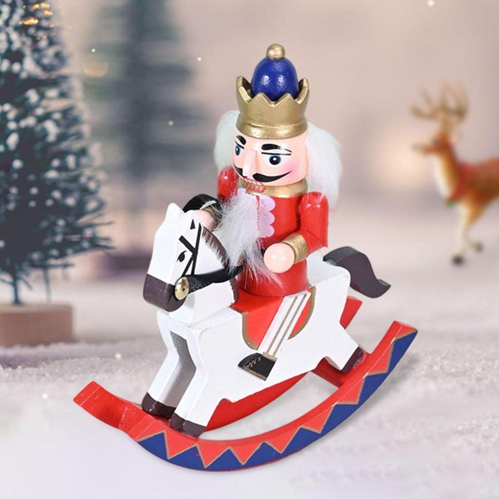Christmas Nutcracker Decoration Tabletop Ornament Wooden Nutcracker Figurine