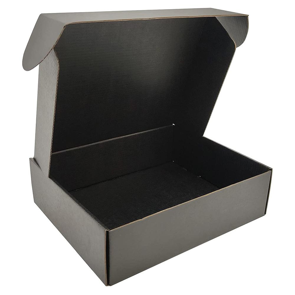 Black Shipping Box Cardboard Corrugated Mailer Boxes for Small Business Shipping Packaging Craft Gifts Giving Products 2024