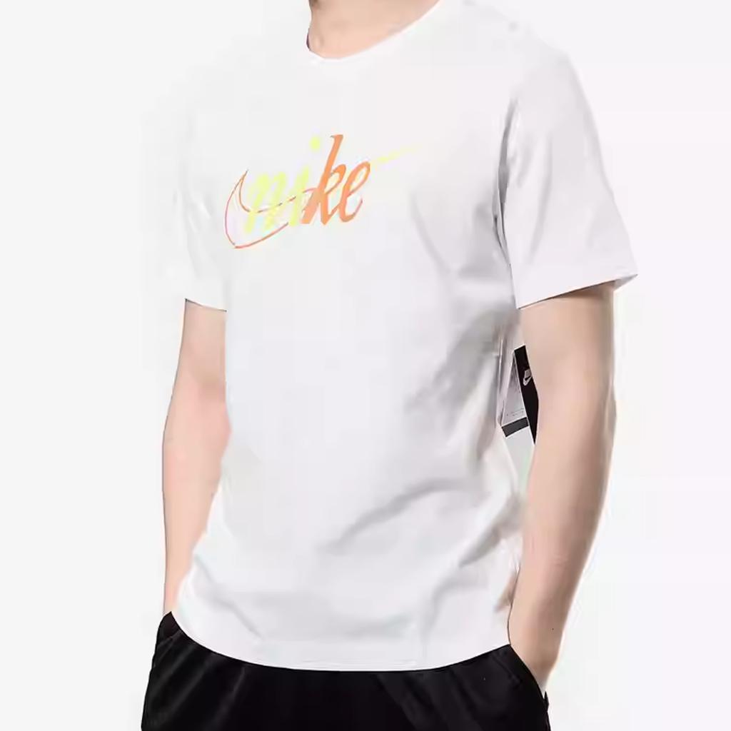 Nike Letter Logo Printed Round Neck Sports Short Sleeve T-Shirt Men T-Shirts White CI1191-100
