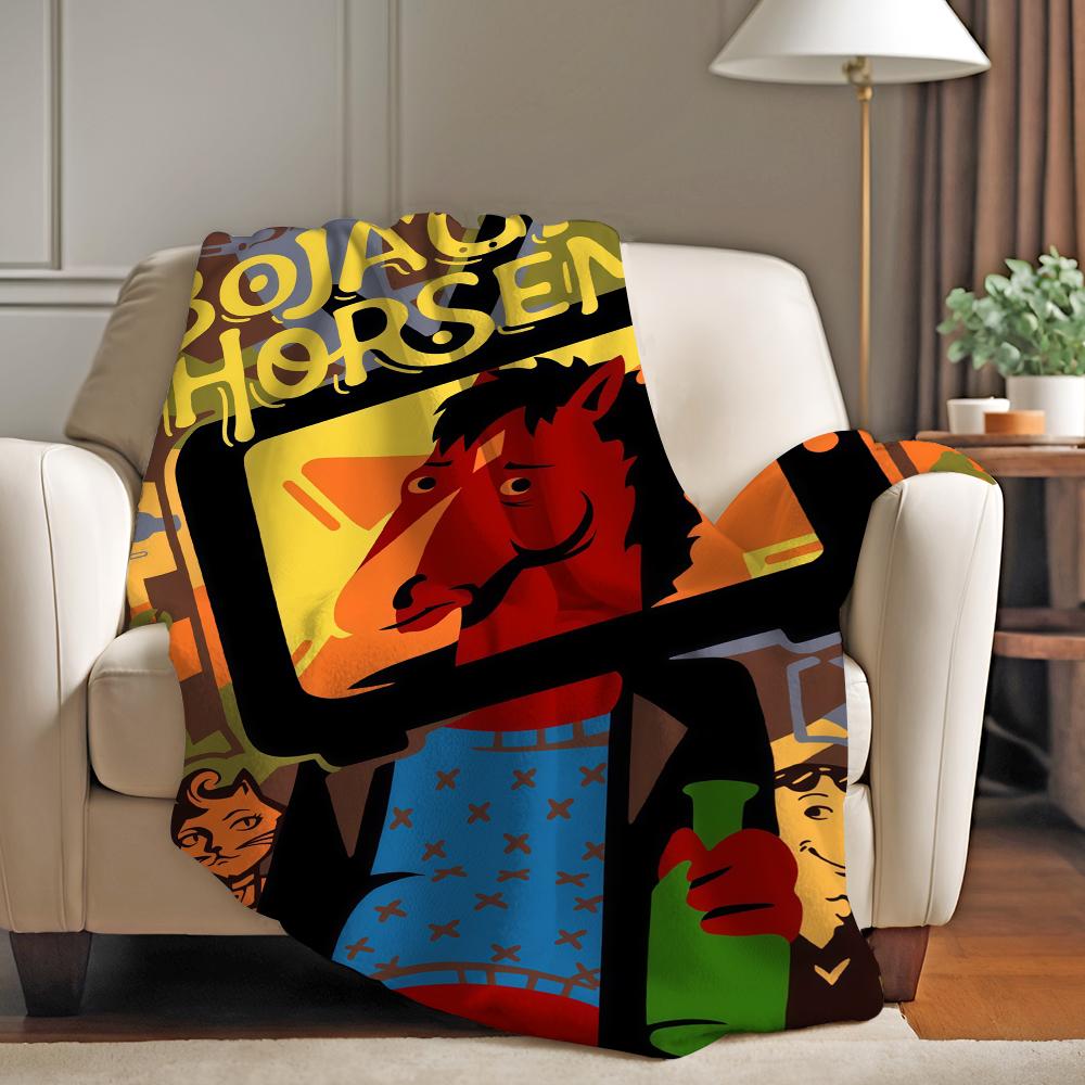 Funny TV B BoJack H Horseman Blanket For Sofa Office Bed Plane Travel Sleep Read Relax Camping Soft And Warm