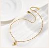 Vintage Heart Pendant Necklace Women Satellite Beads Chain Turquoise Love Necklace 18K Gold Plated Fashion Accessoreis