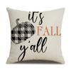 Thanksgiving Linen Pillowcase Autumn Pumpkin Print Pillow Cushion Cover