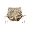 Pantaloncini da Donna a Vita Alta Arricciati con Coulisse Vestibilità Slim Fit Summer Activewear