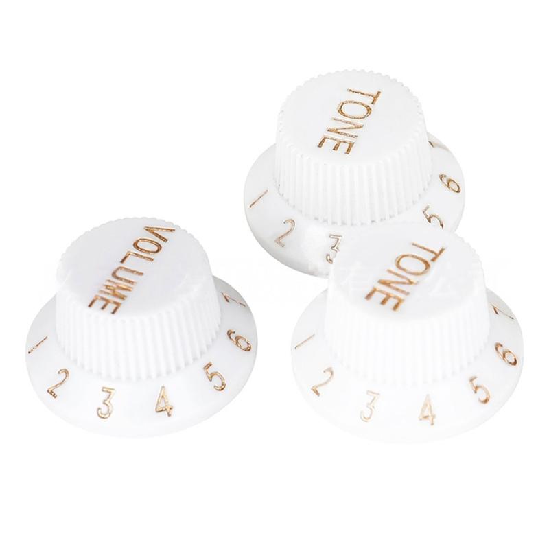 3Pcs Electric Guitar Bass Top Hat Knobs Replacements Clear Knobs Speed Volumes Tone Control Knobs Guitar Contral Knobs 1