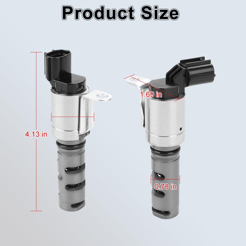 2PCS Engine Variable Valve Timing (VVT) Solenoid Intake Exhaust Compatible with Lexus ES300h GS200t Toyota Avalon Camry Corolla Highlander Scion iM