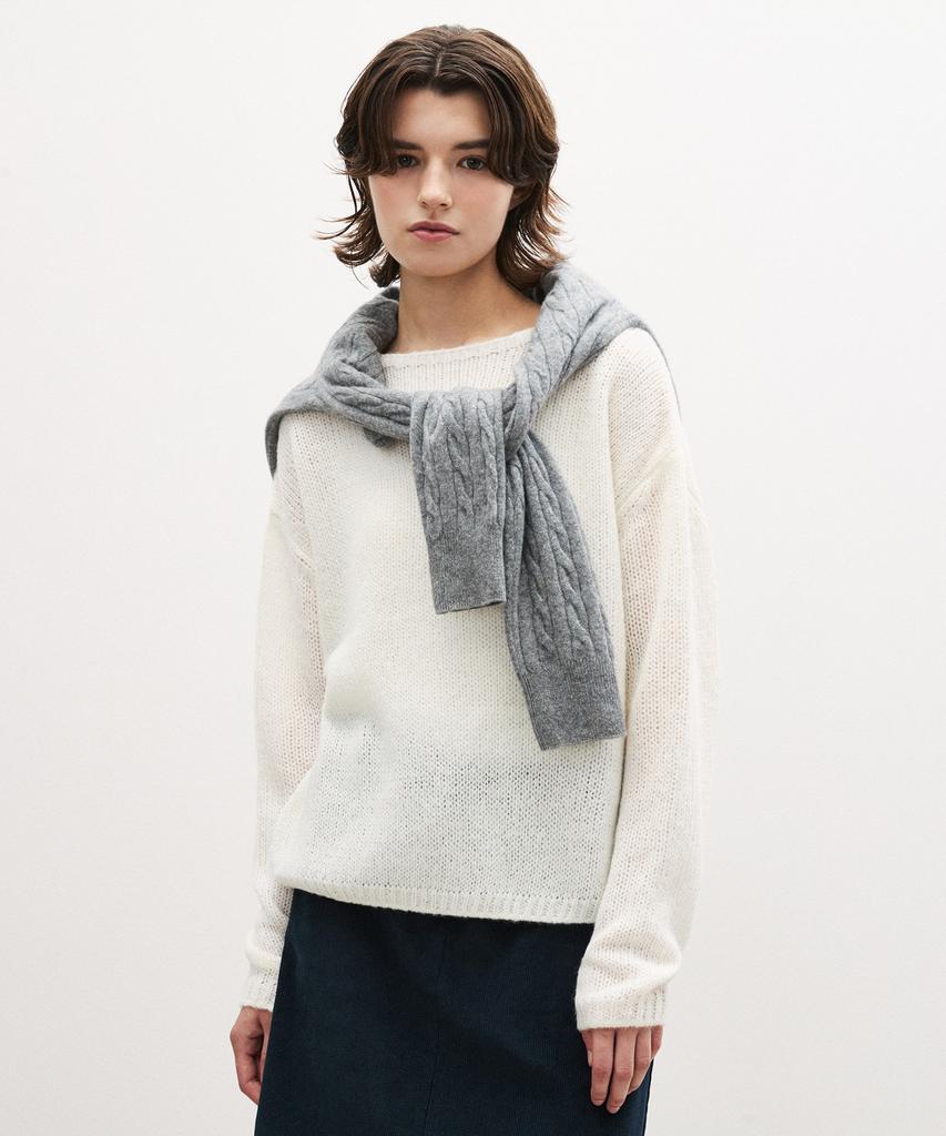 SUARE WOMEN Mohair Wool Boat Neck Knit - 5 Colors