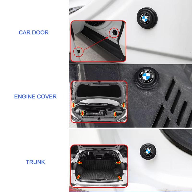 Vbjly8 4/8/12Pcs Soundproof Silicone Pad Car Styling Door Crash Pad For BMW M E46 E90 E60 F30 F10 E39 E36 F20 G30 G20 E87/Car TireValve Jo55