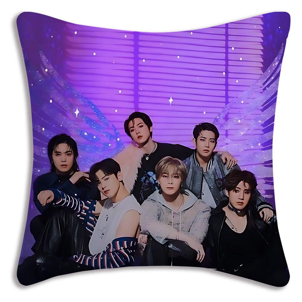 Cool Fashion Singer Korean Wave Pillow Covers Cartoon Sofa Decorative Home Double-sided Printing Short Plush Cute Cushion Cover