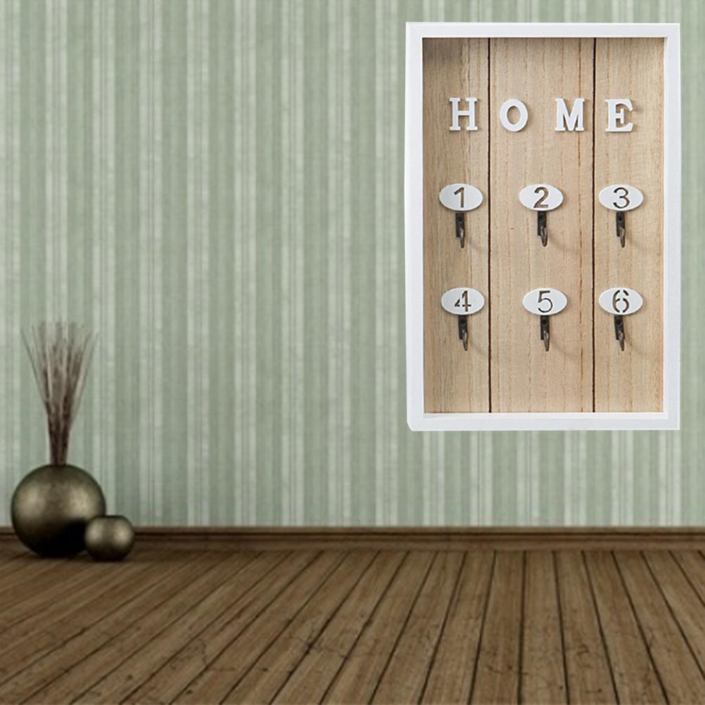 Wooden Holder Wall Mounted Key Hook For Home Office Decorative Key Organizer Rack Hooks Coats Hats Storage