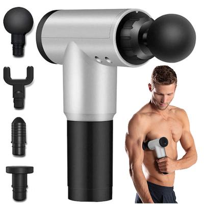 Starker Vibrationsmassagegerät mit 4 Köpfen, Pistole für Rücken- und Körpermassage