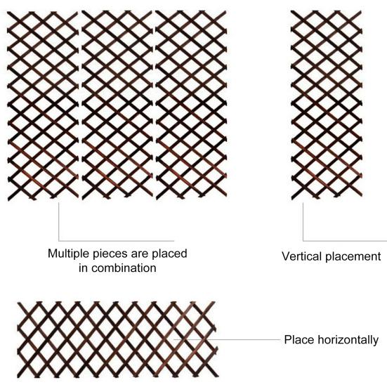 Wooden Extendable Trellis Adjustable Wall Mounted Trellis Indoor Outdoor Flexible