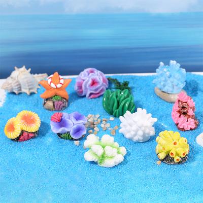 Mini Resin Simulated Coral Seaweed Aquarium Decoration Craft Miniature Figure Ornament For Fairy Garden Micro Landscape