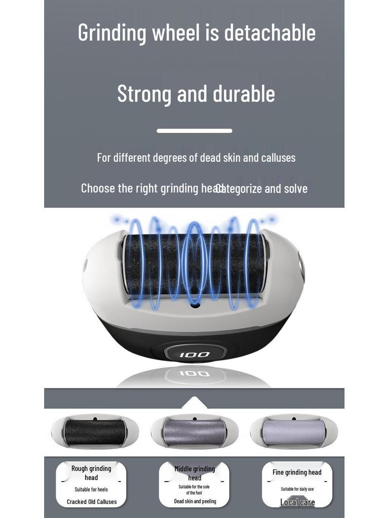 Rechargeable Electric Pedicure Callus Remover & Grinder Tool