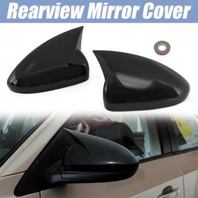 2X Rearview Mirror Cover Housing Shell Caps Black For Chevrolet Cruze 2009~2015