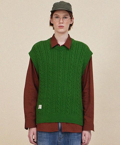 Haint Cable Wool Knit Vest 7 Colors