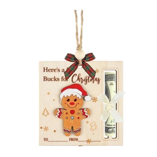 1/6Pcs Christmas Wallet Pendant Snowman Xmas Tree Gift Box Deer Pattern Pendant Striking Atmosphere