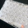 White Snowflakes Key Caps Imitation Carbon Fiber Side Printed PBT Transparent Keycap for Mechanical Keyboard 68 75 87 95 108