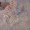 Hair Claw Colorful Clear Glitter Tassel Butterfly Side Clip Fairy Ear Headwear Crystal Hairpin