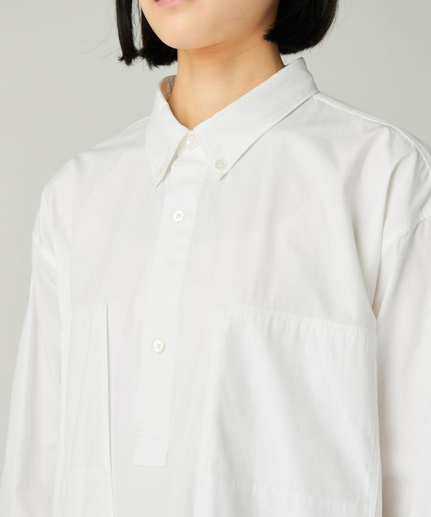 Snow Peak Organic Cotton Pullover Shirt Long and Size White SH-25AU004, Sleeve, Men's Women's, L,