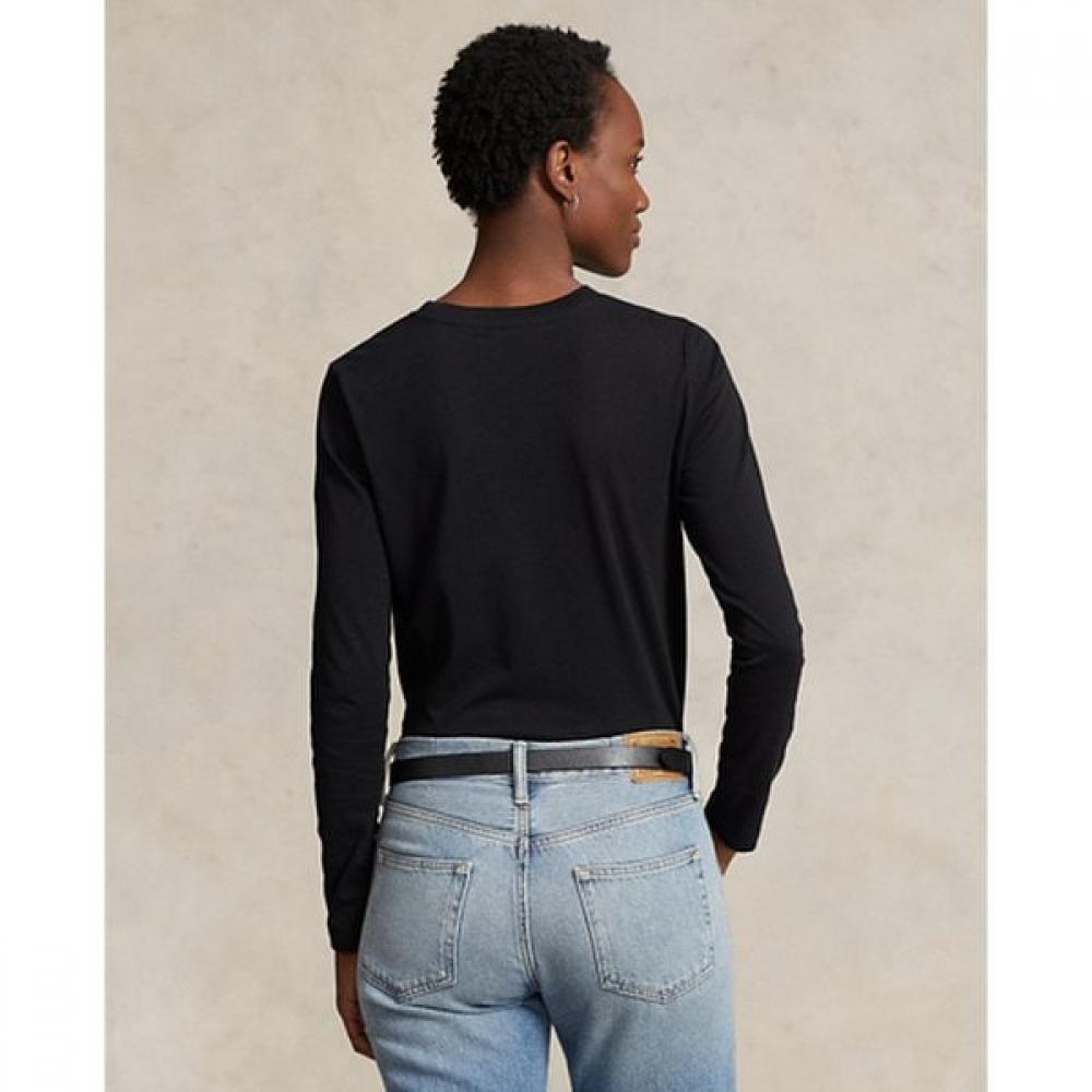Polo Ralph Lauren Women S Long Sleeve jerSey Crewneck Tee Wmpoknincu20703001
