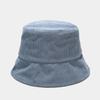 New Korean Joker Corduroy Women Bucket Hat Fashion Shading Couple Outdoor Panama Hats Unisex Travel Sunshade Fisherman Cap