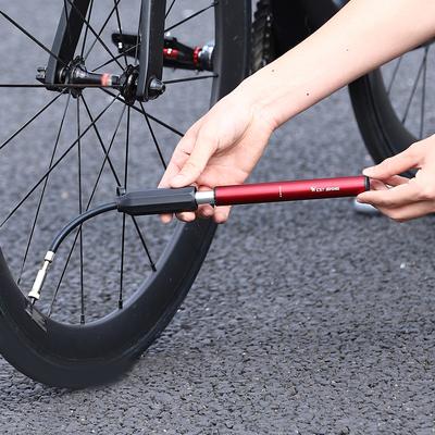 Aluminum Alloy 120PSI Bicycle Tire Pump Portable Bike Inflator Telescopic Bicycle Tire Inflator