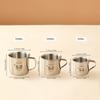 Mini Cute Children Mug With Handle  Durable Anti Drop 304 Stainless Steel Milk Coffee Cup Anti Scalding Drinking Cup Drinkware
