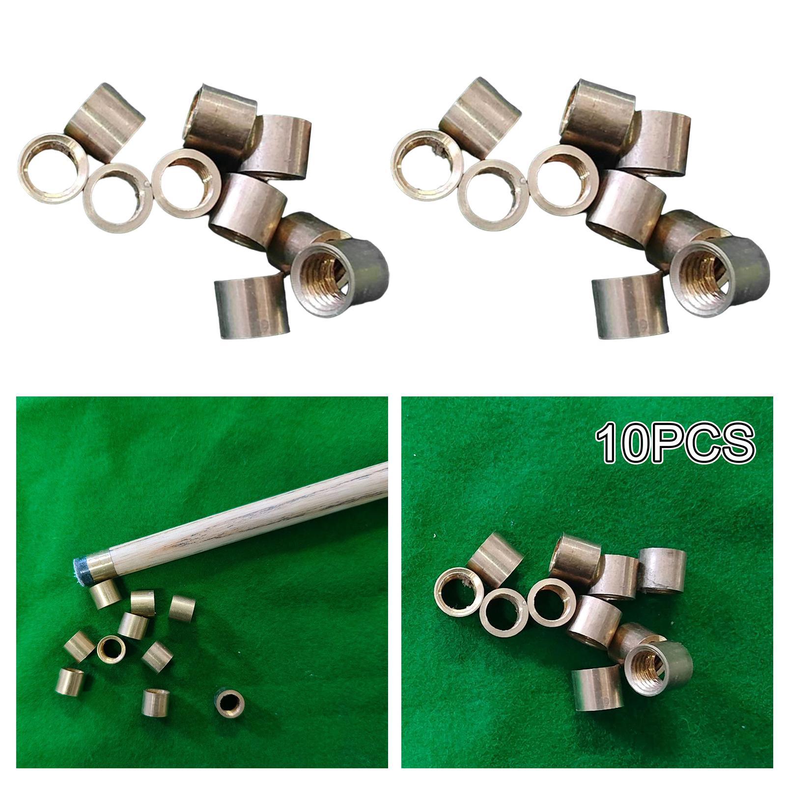 10Pcs Billiard Cue Stick Ferrule Replacement Portable Billiard Accessories 9.5mm