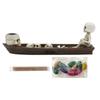 Creative Skull Incense Holder Ghost Incense Stick Tray Resin Boat Decorative Incense Holder for Study Room Bedroom Living Room