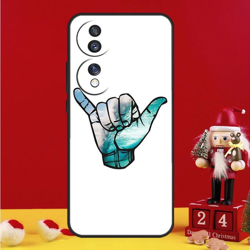 Shaka Surf Hang loose Case For Honor Magic V5 5 6 7 Pro Honor 50 70 90 200 400 Lite X7a X9b X9c X9a X8a X8b Cover