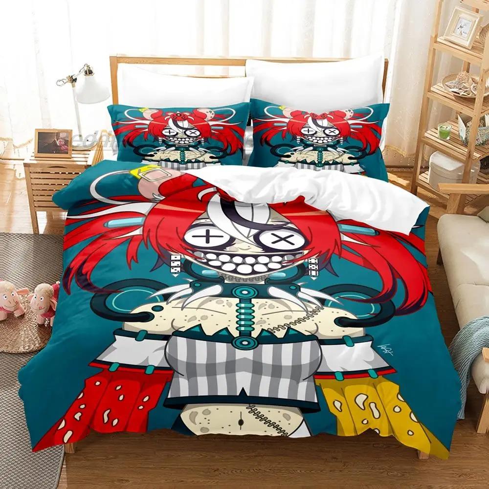 Hakos Baelz Bedding Set Single Twin Full Queen King Size Bed Set Aldult Kid Bedroom Duvetcover Sets 3D Print Goth Bed Sheets