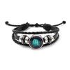 Jewelry Vintage Leather Rope Combo Time Luminous Gemstone Bracelet Signs