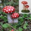 Cute Mushroom Figure, Statue, Waterproof, , Mini Colorful Creative W/ Base Figurine for
