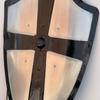 Medieval Black Cross Knight Templar Shield Metal Shield Larp Cosplay Display Shield Halloween Costume
