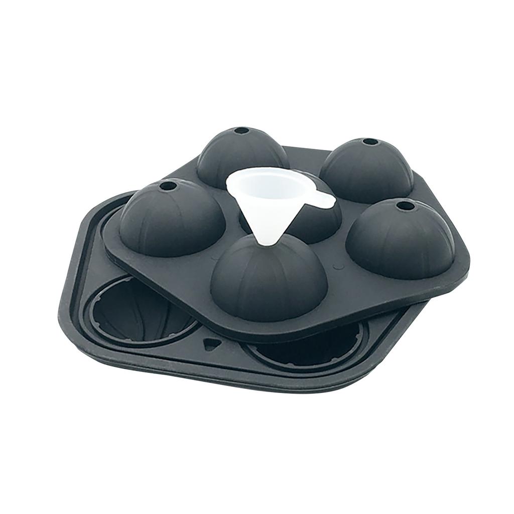 Ice Block Trays Basketball Ice Block Molds Reusable Silicone  5-Ice Block Maker