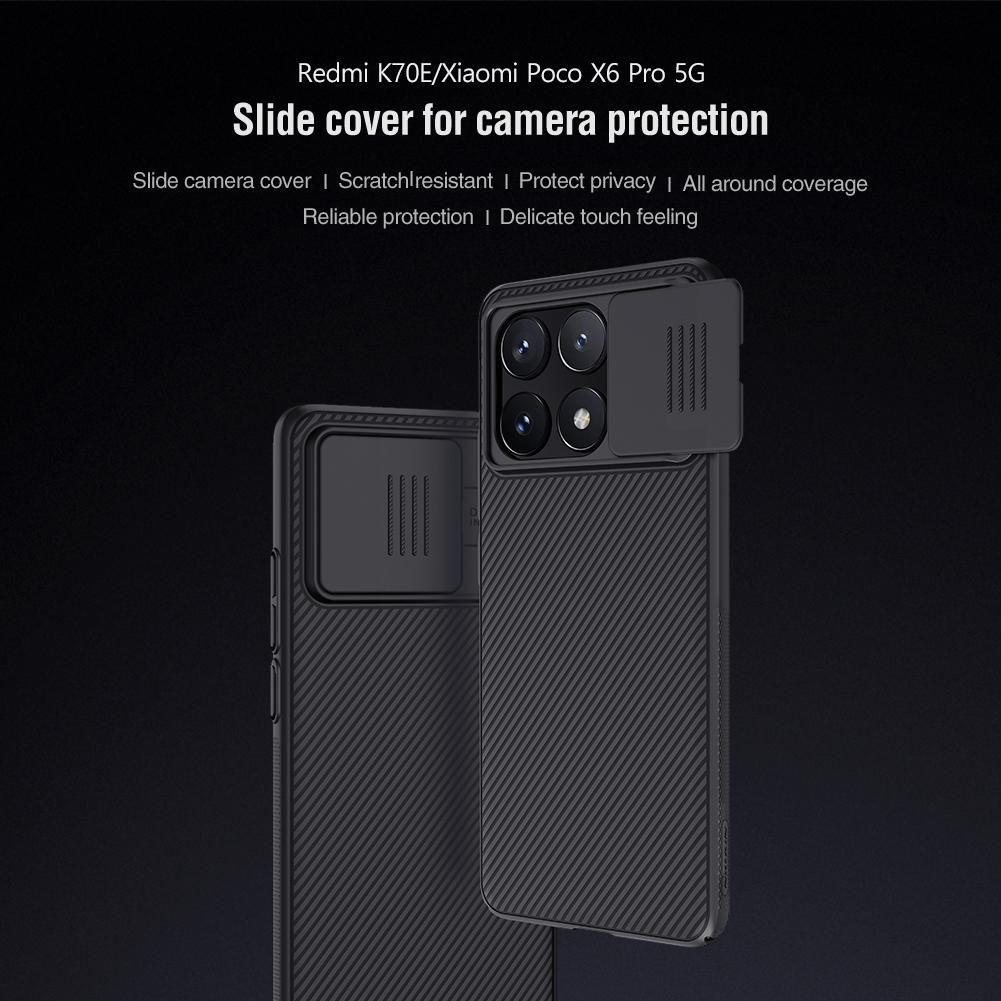 NILLKIN Pro Xiaomi Poco X6 Pro 5G pouzdro na telefon CamShield Camera Protection Back Cover