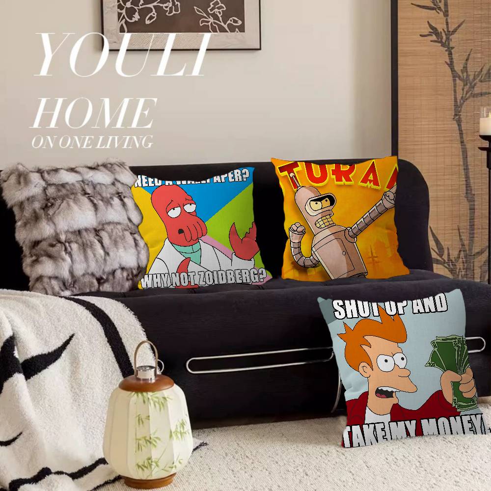 Popular American Animation F-Futurama Game Personalized Pillow Dust Cover Bedroom Kids Party Decoration Pillowcase Birthday