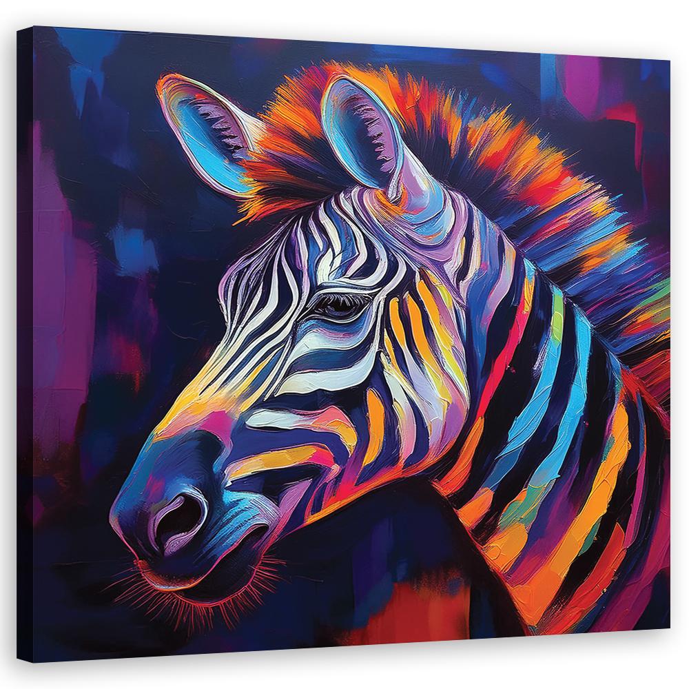 Canvas Print, Zebra Animal Pop Art