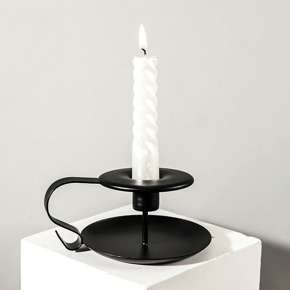 Black Decor Wedding Candelabra Stick Svícen Jídelní kovový svícen