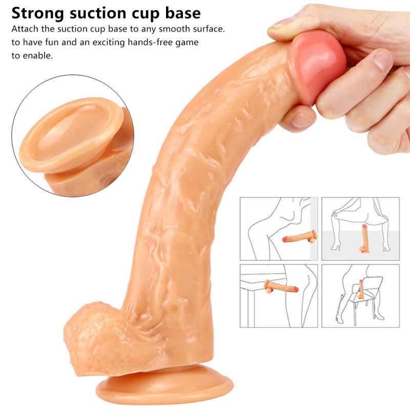 Female Simulation Manual Penis Soft Grow Up Fake Penis Female Masturbation Device Sex Toys