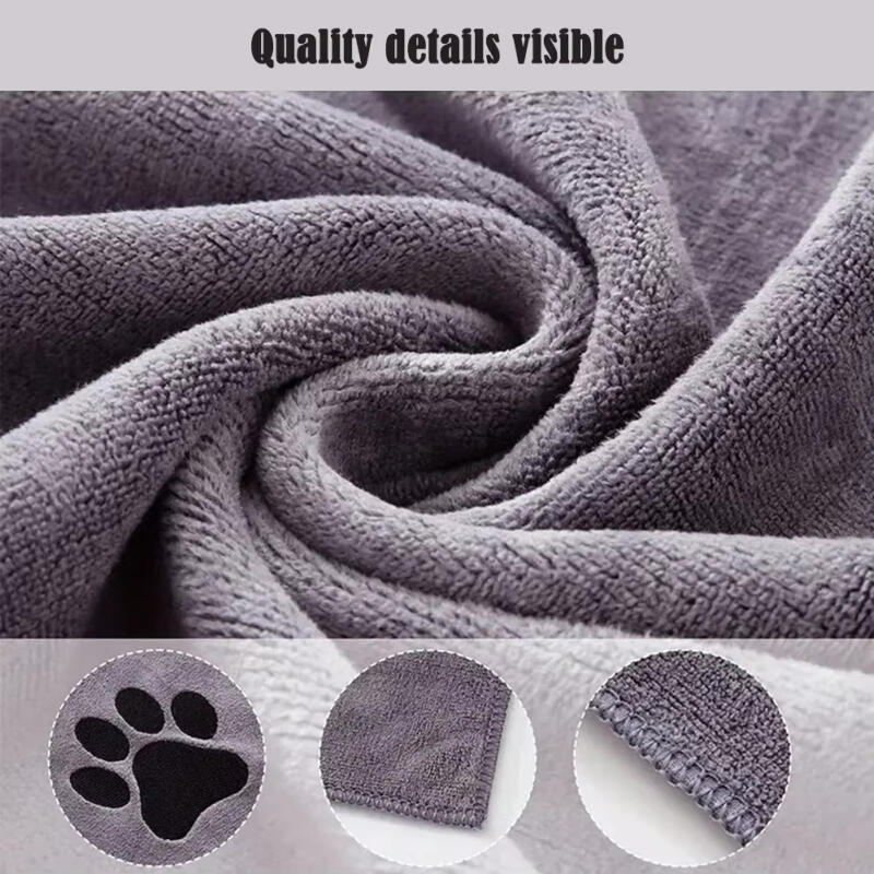 Pet Towel Superfine Fiber Quick Dry Absorbent Bath Mat for Dogs Cats Ultra Soft Bathing Towel Large Size Grooming Accessory Multipurpose Pet Pad
