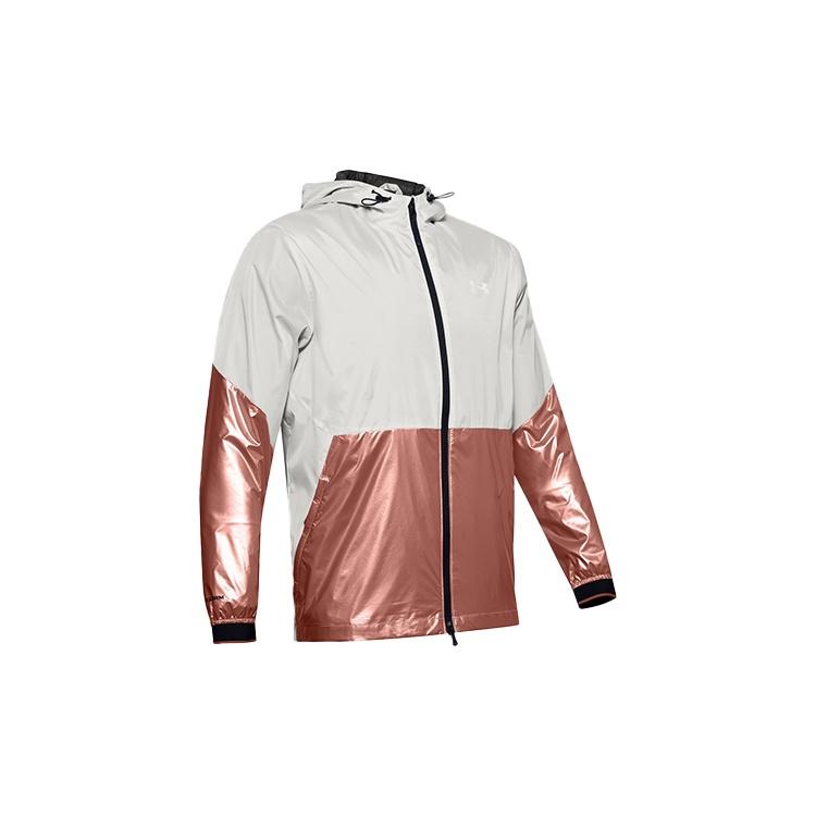 Under Armour Recover Legacy Windbreaker Jacket White Rose Gold Men s 1353370-112 XL
