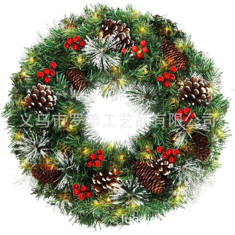 Christmas Wreath Door Hanging Decor Home Mall Window Party Festive Simulation Ornament
