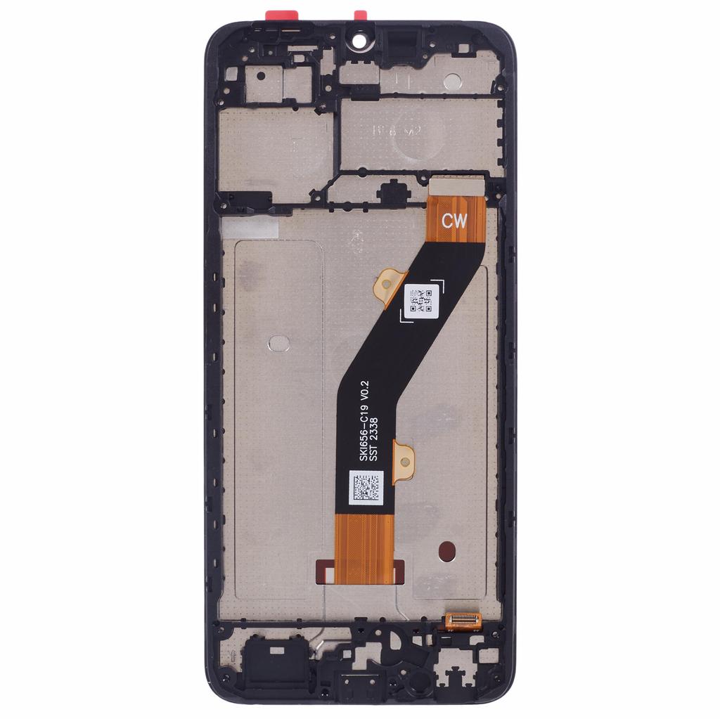 For TECNO Pop 7 BF6 Grade C LCD Screen and Digitizer Assembly+Frame Part (Without Logo)
