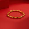 Elegant 18k Gold-Plated Bamboo Bangle: Chic Design, Light Luxury, High-End, Fashionable Bracelet for Women, Symbolizing Good Luck