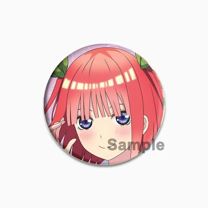 32/44/58mm The Quintessential Quintuplets Pin Broche feito à mão para roupas Desenho animado Cosplay Emblema Mochila Decoração Jóias Presente infantil
