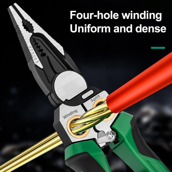 8-in-1 Wire Stripper with Voltage Tester Ergonomic Handle Portable Multi-function Electric Wire