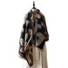 Leopardtryck fjäril enkel mode pendlare resa varm imiterad kashmir halsduk sjal cape kvinnor