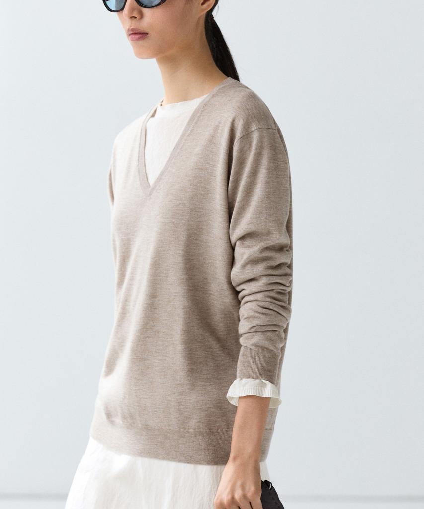 Masimodutti Wool Blend V-Neck Knit